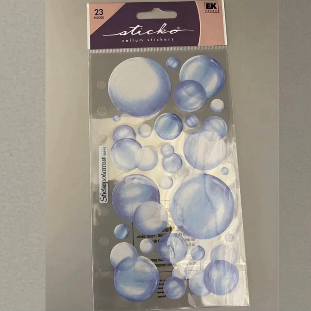 💞 New Vellum Bubble Scrapbooking Craft Stickers
